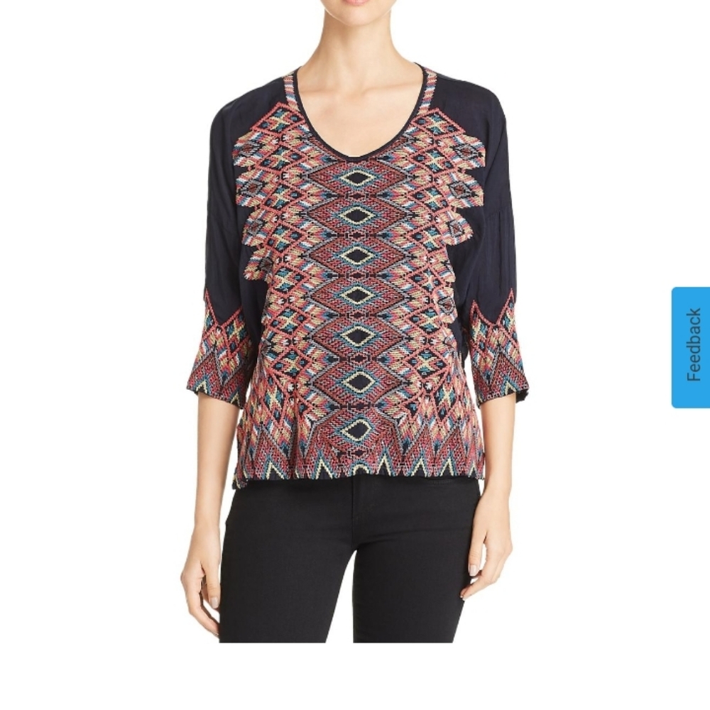 Johnny Was Mom Blouse Top Size Small NWT